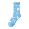 thumbnail image 3 of Warm & Cozy Valentines Gifts for Women, Fluffy Fuzzy Plush Sleeping Slipper Socks - Soft Warm Fabric Sky Blue One Size, 3 of 5