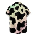 thumbnail image 5 of HAPIMO Men's Loose Shirts with Pocket Cow Print Tees Summer Short Sleeve Shirts Lapel Pullover Button Leisure Clothing Fashion Khaki XL, 5 of 5