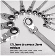 thumbnail image 2 of Juego Llave Inglesa Combinada Matraca Ajustable 12 pzs, 2 of 4