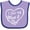 Lavender and Purple, variant on Inktastic I Love My Mom and Dad in White Chalk Heart Boys or Girls Baby Bib