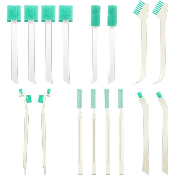Small Cleaning Brushes 16 Pcs,Household Cleaning Brushes,Crevice Cleaning Tool Detail Cleaning Brush,Deep Detail Crevice Gap Cleaning Brushes,Brush to Remove Mold and Grime (White)