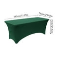 thumbnail image 3 of BallsFHK 6 Ft Stretch Fitted Tablecloth Elastic Tablecloth With Leg Pockets Festive Table Decorations (dark Green), 3 of 5