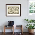 thumbnail image 3 of Art.com Vintage World Map Art Print, Brown Frame Wall Art, 40" x 32", 3 of 5