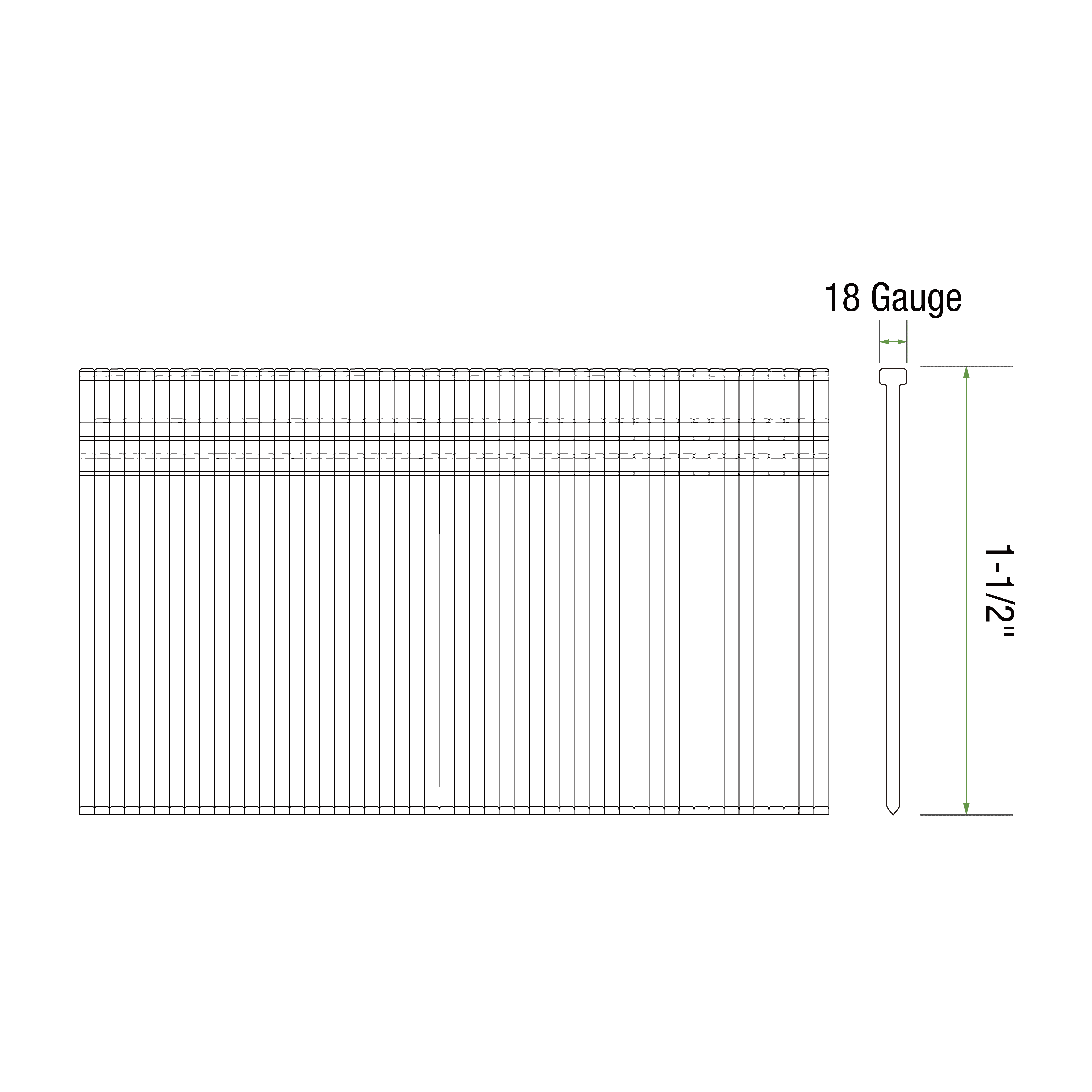 Grip-Rite Finish Brad 18GA 1-1/2" Galv 1M