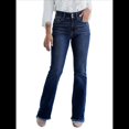 thumbnail image 2 of Pantalones Vaqueros Rectos para Mujer, Cintura Alta, Elásticos, Deshilachados, con Dobladillo Sin Rematar, Holgados, Informales. Azul Profundo XXL, 2 of 9