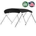thumbnail image 1 of SereneLife 3 Bow 67-72 Inch Bimini Top Boat Cover with Double Walled Frame, Gray, 1 of 7