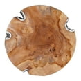 thumbnail image 2 of Rutledge & King Java Teak Root Stool - Boho Teak Accent Table - Metal, 2 of 4