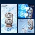 thumbnail image 6 of Dual Head Portable Fan, Adjustable Double Airflow, Three Speed Cooling Device, Strong Wind Circulation System, USB Rechargeable Table Fan, Home Office Camping Use, 6 of 6