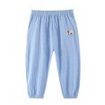 thumbnail image 4 of Boys Cargo Sweatpants, Elastic Waist Cargo Joggers Pants with Pockets, Kids Pants, Casual Loose Straight Leg Long Pants for Fall Winter Trousers Light Blue 5T, 4 of 9