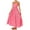 Pink, variant on HVEOO Women's Summer Striped Spaghetti Strap Maxi Dress Boho Smocked Beach Sundress, Apricot