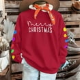 thumbnail image 5 of Lorytime Christmas Womens Crewneck Sweatshirt Fall Letters Print Fleece Shirt Long Sleeve Pullover Tops for Holiday, 5 of 9