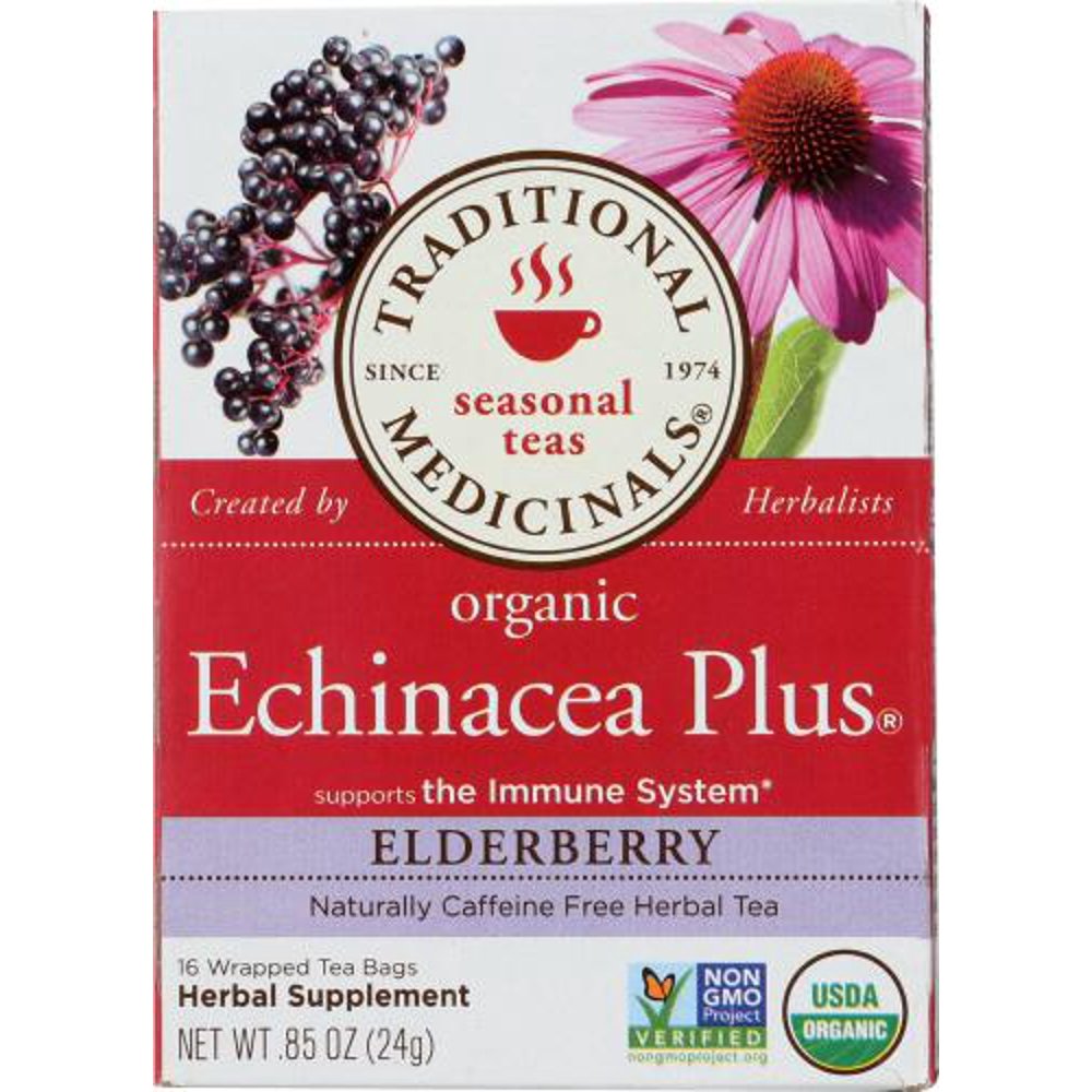 Traditional Medicinals Echinacea Plus Herbal Tea, 16 Bg (Pack of 6