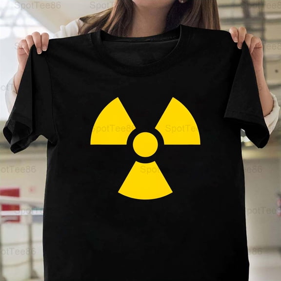 Radioactive Symbol Vintage Funny Science Retro Aesthetic Art Graphic V11486 Unisex T-Shirt, Up to Size 5XL