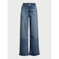 thumbnail image 5 of Free Assembly Women's Patch Pocket Wide Leg Jeans, 31” Inseam, Sizes 0-16, 5 of 7