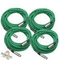 thumbnail image 2 of XLR Microphone Cables (4 Pack) by Fat Toad 50ft Professional Pro Audio Green Mic Cord Extension Patch with Lo-Z Connector 24 AWG Shielded Wire & Balanced for Music Recording Studio Mixer Gear, 2 of 14