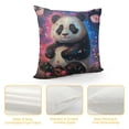 thumbnail image 4 of Orinice Panda Bear Flowers Butterflies Graphic Decorative Throw Pillow Cover for Home Couch Living Room Bed Sofa - Printed on Both Sides - 1PC 20x20in, 4 of 5