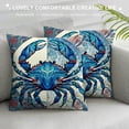thumbnail image 3 of COMIO SeacrabThrow Pillow Covers Coastal Ocean Decorative Pillow Cases Cushion Covers for Sofa Couch Bedroom Home Decor, 3 of 5