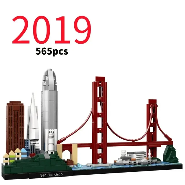 LEGP 2016-2022 Ensemble de Blocs de Construction de Collection Skylines d'Architecture, Ensemble de Modèle d'Architecture de Collection pour Adultes,21043