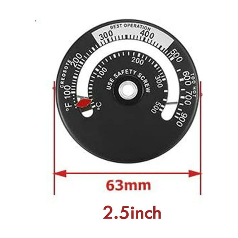 Dengmore Stove Thermometer Snople Magnet Type Wood Oven Thermometer Pizza  Kiln Small Size for Kitchen