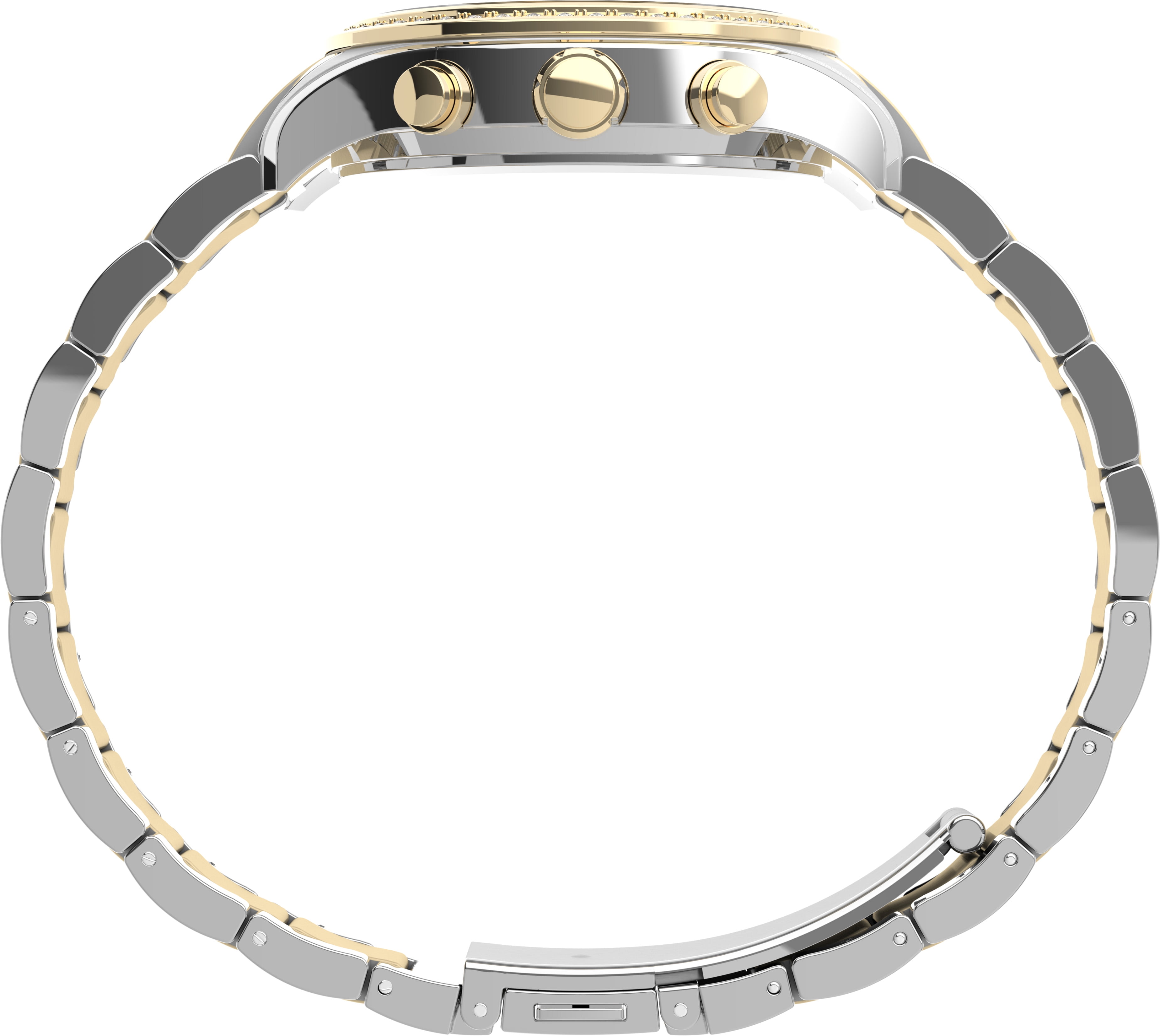 Timex Women's Standard Chronograph 38mm Watch – Two-Tone Case Two-Tone Dial Two-Tone Bracelet
