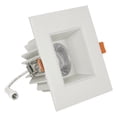 thumbnail image 4 of Maxxima 4 in. Slim Square Recessed Anti-Glare LED Downlight, Stone Gray Trim, Canless IC Rated, 1200 Lumens, 5 CCT 2700K-5000K, 4 of 10