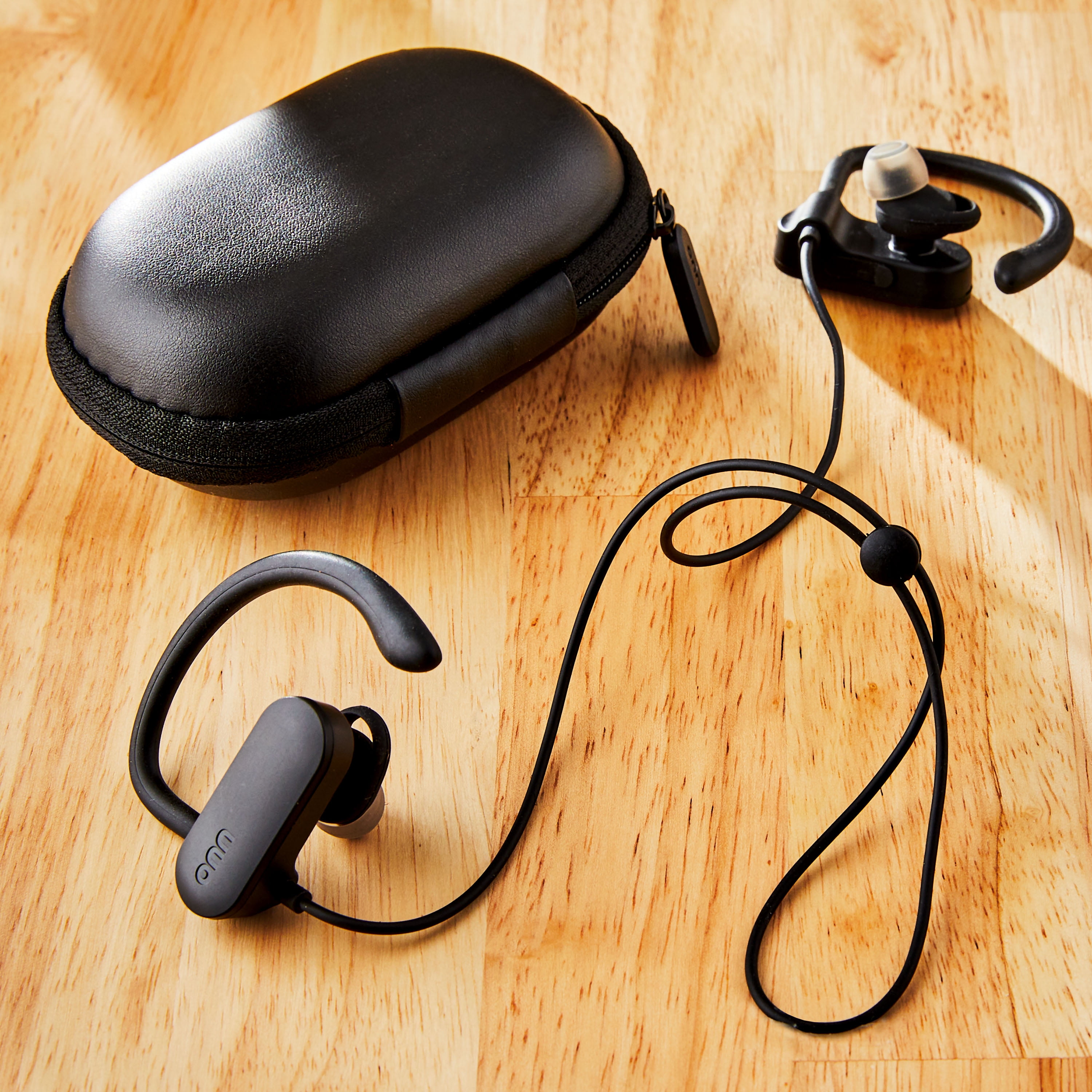 onn Sport Bluetooth Earphones with 15-Hour Playtime and Mic, Black