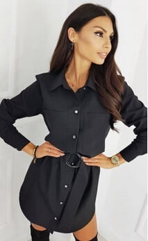 black mini work dress