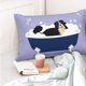 thumbnail image 4 of Fotbe Bernese Mountain Dog Sitting Bath Tub Funda de Almohada Decorativa Estilo Occidental, Lujo en Algodón, Fundas para Almohadas King, Cojín Estampado para Decoración del Hogar-16"x24", 4 of 6