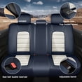 thumbnail image 4 of Fit for TOYOTA COROLLA 2009 Car Seat Cover, Faux Leather Full Set of 5 Seats With a Headrest and Lumbar Support Beautify Interior, Blue and White Car Seat Covers, Beautify the Interior of Old Cars, 4 of 7