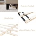 thumbnail image 4 of Shininglove King Tufted Bed Frame, Upholstered Platform Bed Frame with Wood Slat Support, Easy Assembly, No Box Spring Needed, Beige, 4 of 7