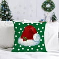 thumbnail image 5 of Set of 4 Christmas Pillow Covers 18x18 Inch Merry Christmas Pillow Cases Velvet Christmas Throw Pillow Covers Red Green Xmas Holiday Outdoor Couch Sofa Cushion Covers for Christmas Decorations(18), 5 of 6