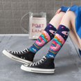 thumbnail image 5 of Naloa Colorful Donut Thigh High Socks Extra Long Stretchy Sock Women Over Knee High Opaque Stocking Daily Wear, 5 of 6