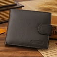 thumbnail image 4 of Men's Soft Leather Bifold ID Credit Card Holder Coin Zip Purse Wallet Billfold, 4 of 4