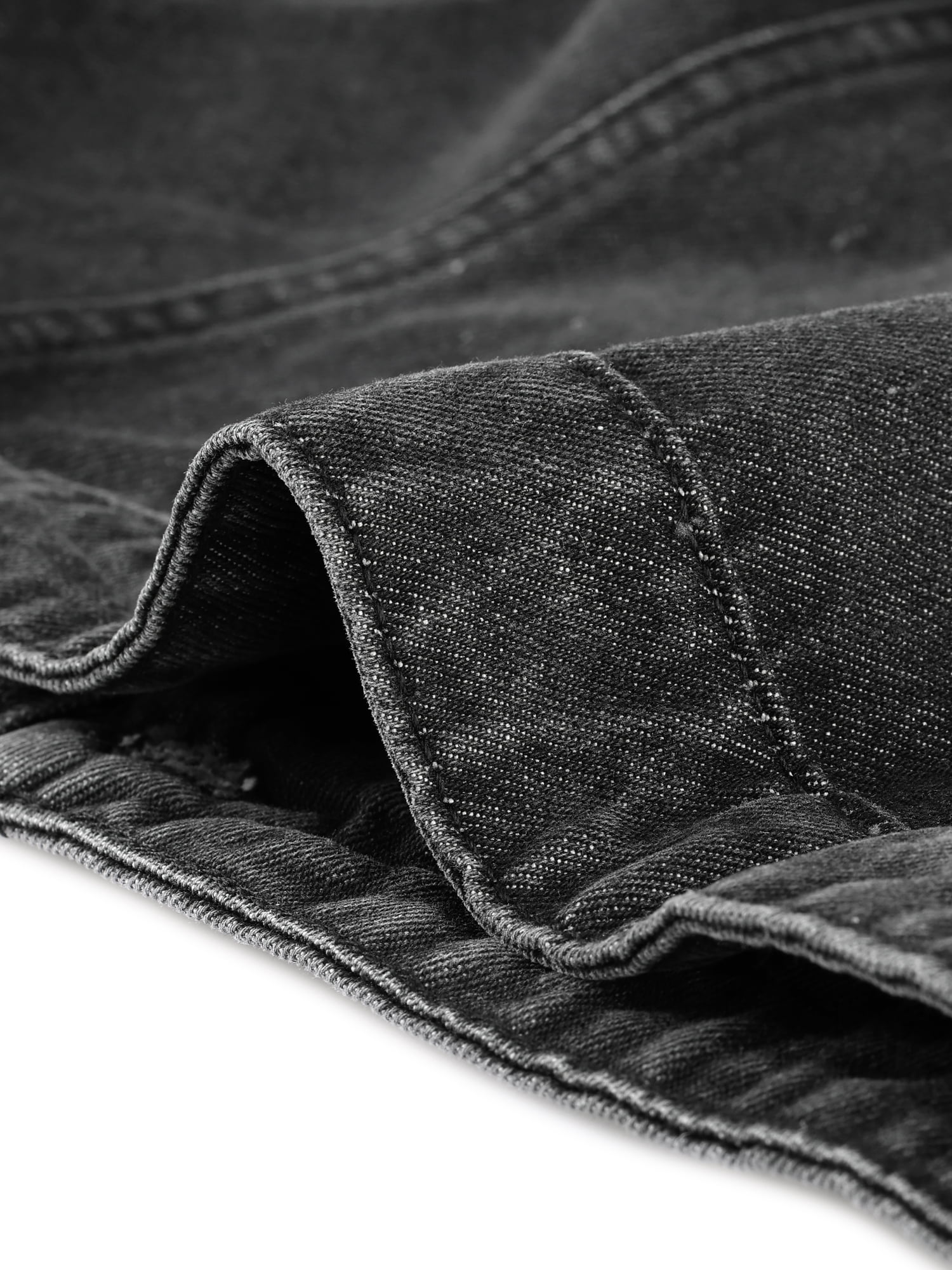 DARING DIVA Women's Denim Sleeveless Flap Pockets Vest Jacket L Black