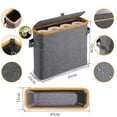 thumbnail image 4 of Cesta de papel higiénico de almacenamiento con tapa y mango Caja de almacenamiento de inodoro para 12 rollos, 4 of 9