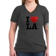 thumbnail image 1 of CafePress - I Love LA Women's V Neck Dark T Shirt - Women's V-Neck Dark T-Shirt, 1 of 1