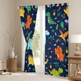 thumbnail image 3 of Homewish Cartoon Cute Dinosaur Blackout Curtains Set of 2 (52x84 Each), Kawaii Animal Lover Window Curtains, Plant Botanical Curtains and Drapes, Curtains and Drapes Room Decor, 3 of 6