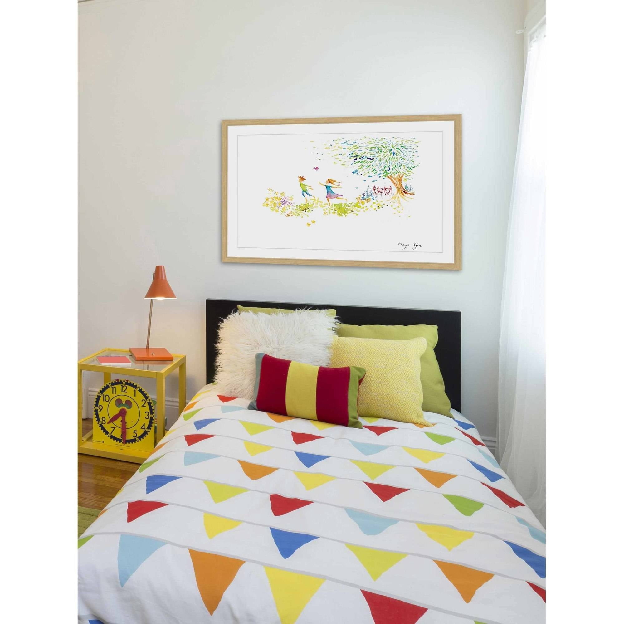 Marmont Hill "Girl and Boy" by Maya Gur Framed Painting Print