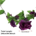 thumbnail image 2 of Nestingho Guirnalda De Hojas Artificiales Moradas Para En Puertas Y, 2 of 7