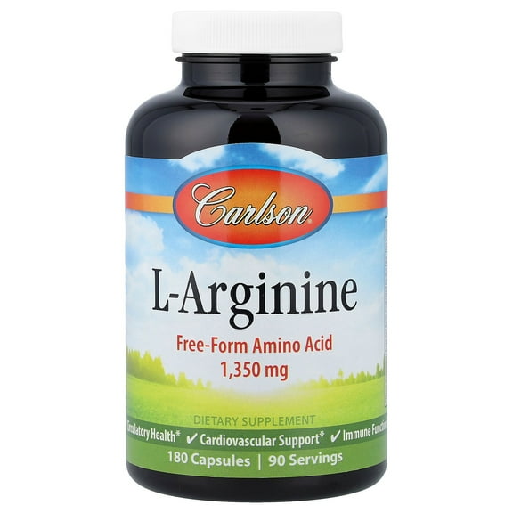Carlson L-Arginine, 180 Capsules (675 mg per Capsule)