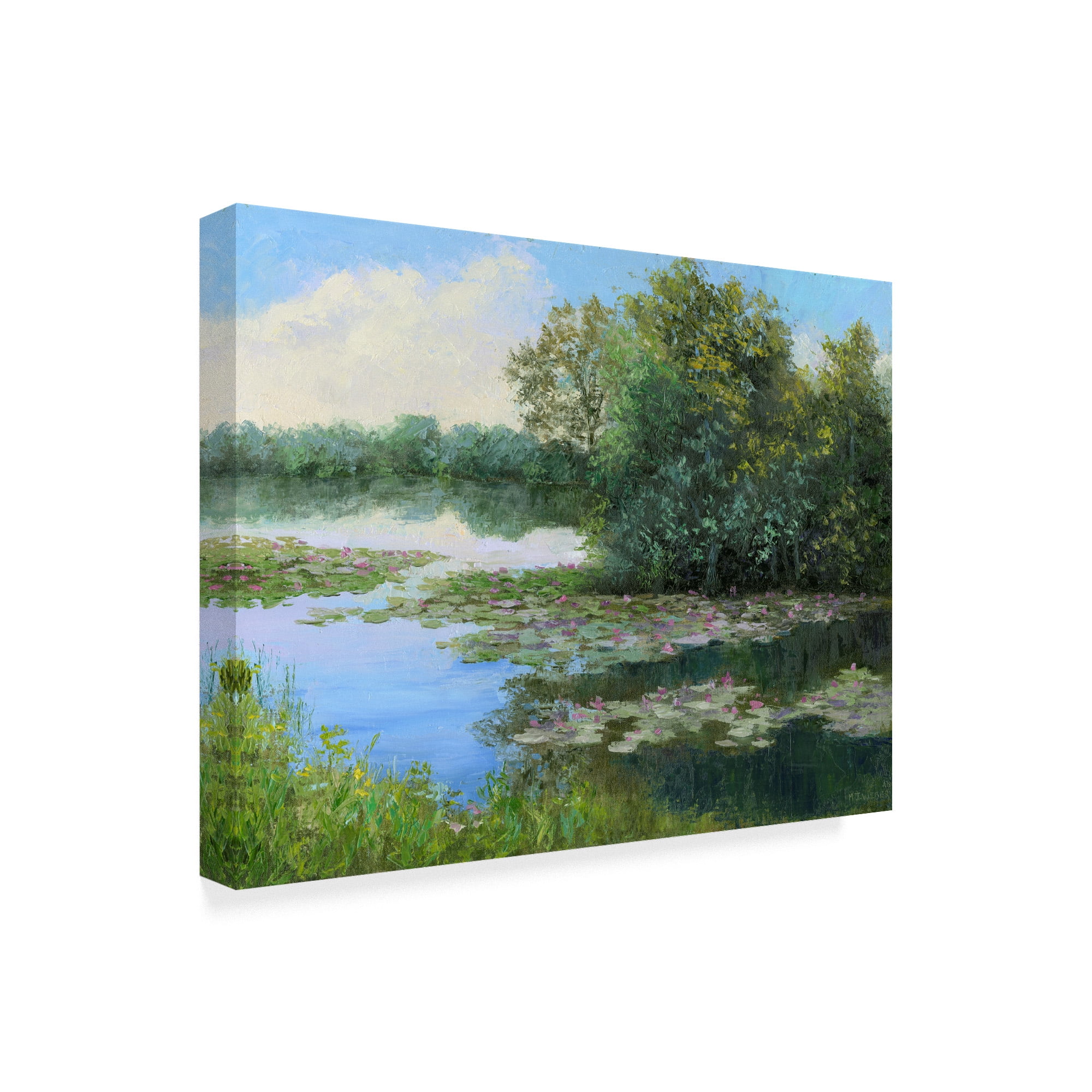 Trademark Fine Art 'Water Lily Pond' Canvas Art by Mary Jean Weber