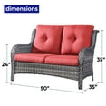 thumbnail image 4 of POCASSY 52.77" Wide Outdoor Wicker Loveseat With Cushions, 4 of 10