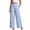 Light Blue, variant on Lenpel Wide Leg Palazzo Pants for Women Cotton Linen High Waist Baggy Casual Trousers with Pockets Solid Color Lounge Clothes for Beach