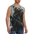 thumbnail image 2 of Xecao Surreal Panda Warrior Print Men's Tank Top: Sleek Sleeveless Tee for Casual Sports and Beach Occasions-3X-Large, 2 of 7