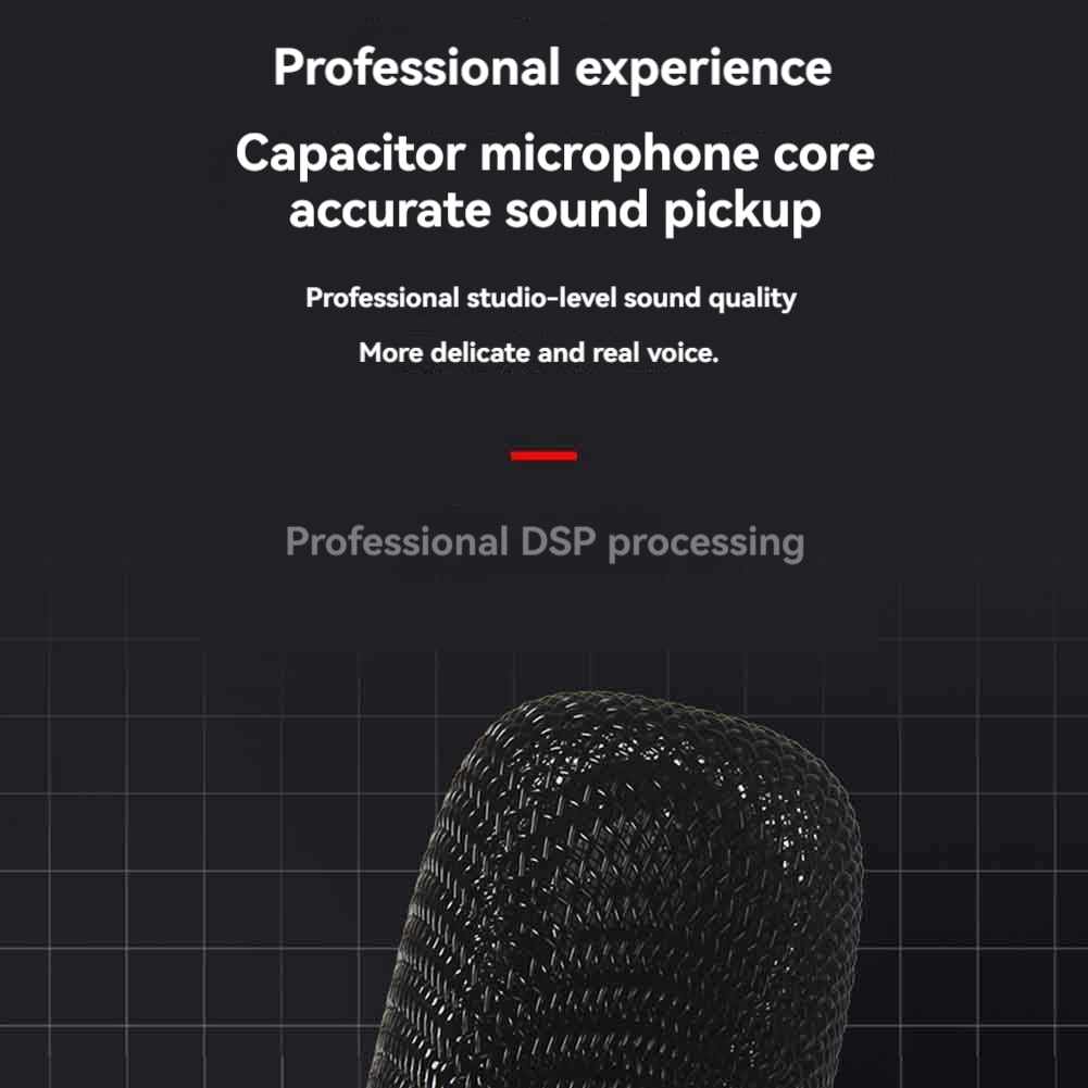 USB Microphone Professional Plug Play Studio Microphone with Stand for Gaming Online Chatting Videos Voice Streaming A
