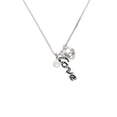 thumbnail image 2 of Delight Jewelry Crystal Clear Channel Drop - Love and Lock Charm Necklace, 18"+1", 2 of 4