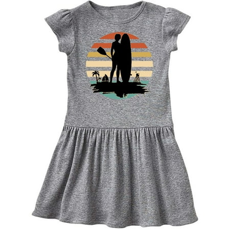 

Inktastic Stand Up Paddle Boarding Silhouette Gift Toddler Girl Dress