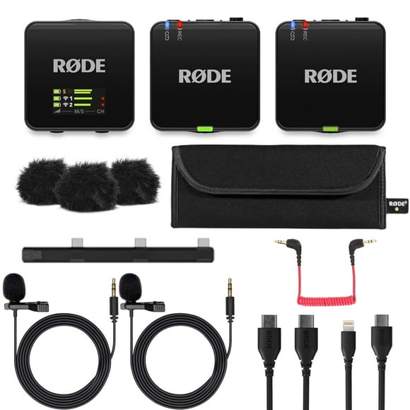 Micrófono inalámbrico RØDE Wireless GO (Gen 3) con 2 micrófonos Lavalier