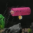 thumbnail image 2 of Unique Bargains Betta Fish Tube Tunnel Betta Cave Tube Tunnel with Holes Betta Fish Tube House Rose Red, 2 of 7