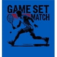 thumbnail image 5 of "Game Set Match" Tennis Sports Adult Olive Long Sleeve Hoodie-XL, 5 of 6